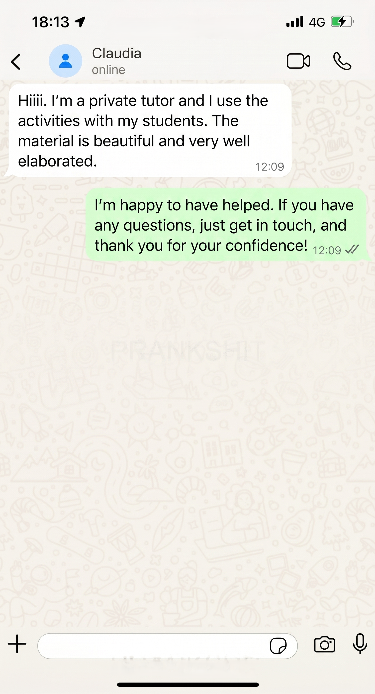 Claudia's testimonial