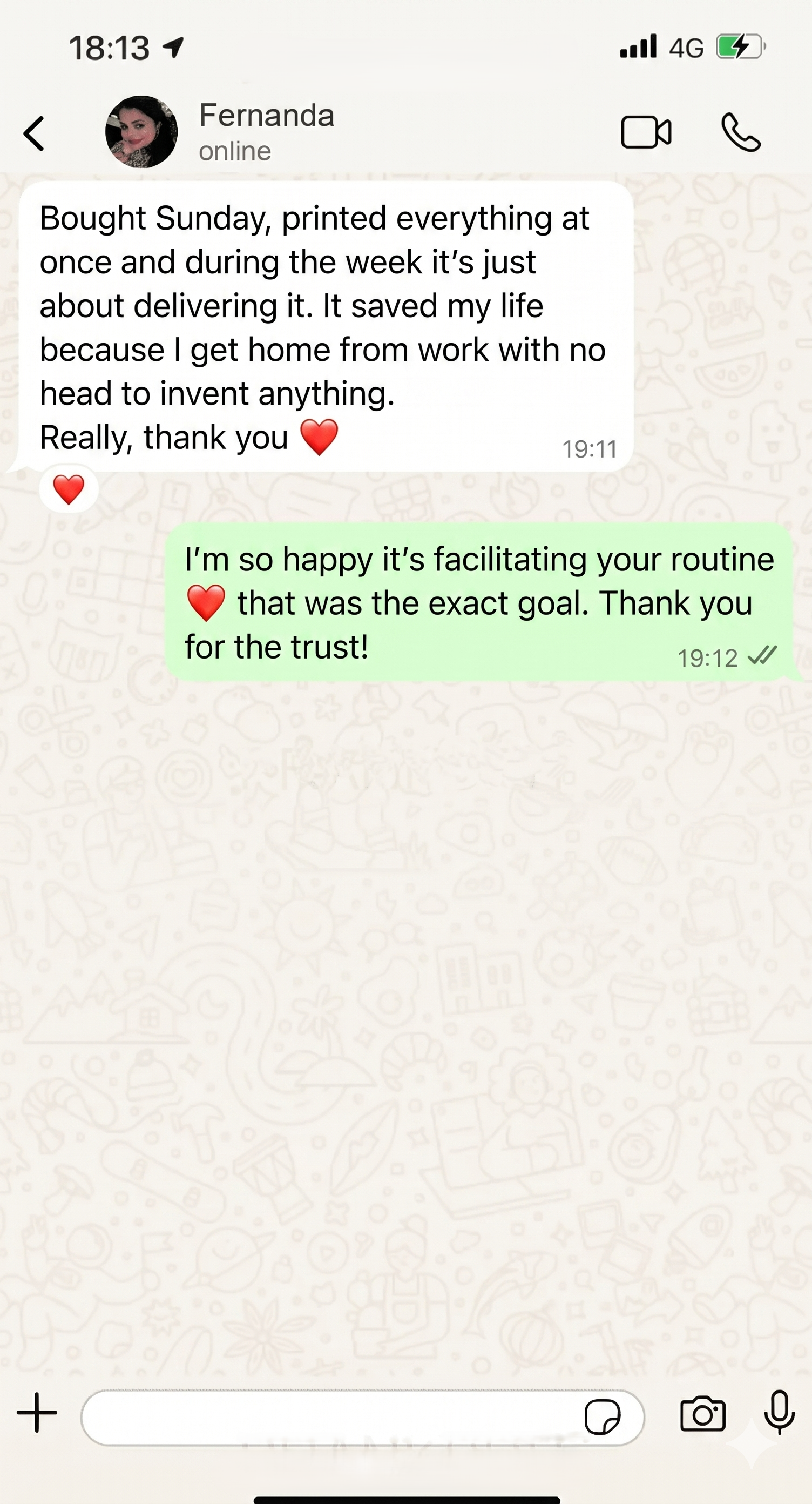 Fernanda's testimonial